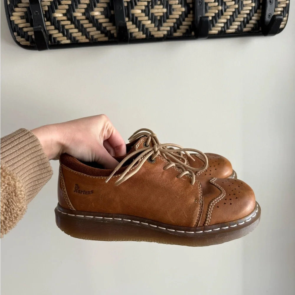 Dr. Martens 11664 Brown Leather Chunky Oxford Boots - Y2K 90s - Women's Size 9 - Picture 2 of 16